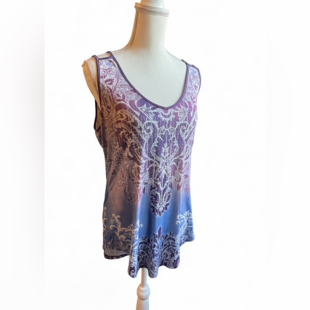 VENUS Purple and blue camisole tank top Size Medium